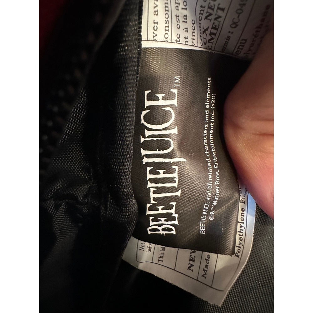 Beetlejuice Handbook for the Recently Deceased Backpack Maroon Burgundy Bag - Picture 2 of 14